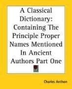 Tapa de A Classical Dictionary