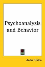 Tapa de Psychoanalysis and Behavior