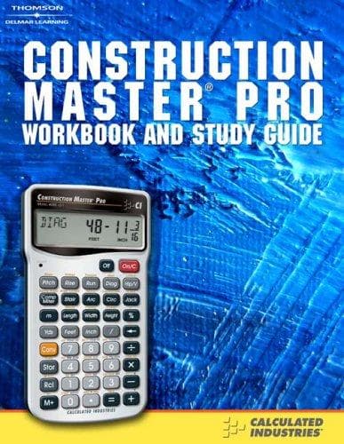 Tapa de Study guide for Construction Master Pro calculators