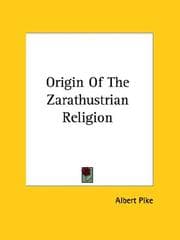Tapa de Origin Of The Zarathustrian Religion