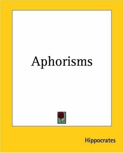 Tapa de Aphorisms