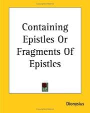 Tapa de Containing Epistles Or Fragments Of Epistles