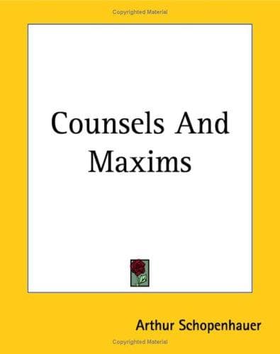 Tapa de Counsels And Maxims
