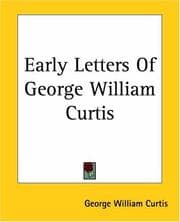Tapa de Early Letters Of George William Curtis