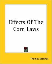 Tapa de Effects of the Corn Laws
