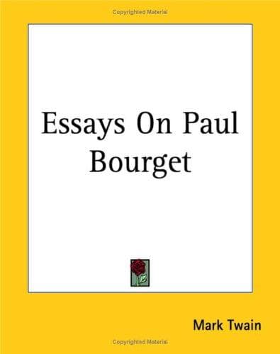 Tapa de Essays On Paul Bourget