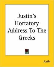 Tapa de Justin's Hortatory Address To The Greeks