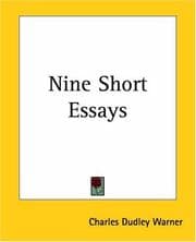 Tapa de Nine Short Essays