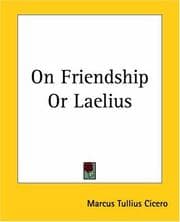 Tapa de On Friendship Or Laelius