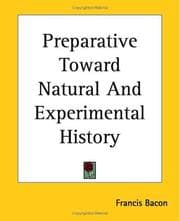 Tapa de Preparative Toward Natural And Experimental History