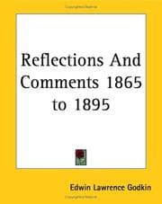 Tapa de Reflections And Comments 1865 To 1895