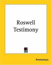 Tapa de Roswell Testimony