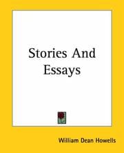 Tapa de Stories And Essays