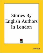 Tapa de Stories By English Authors In London