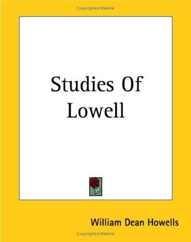 Tapa de Studies Of Lowell