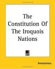 Tapa de The Constitution of the Iroquois Nations
