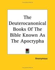 Tapa de The Deuterocanonical Books Of The Bible Known As The Apocrypha