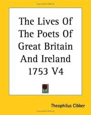 Tapa de The Lives Of The Poets Of Great Britain And Ireland 1753
