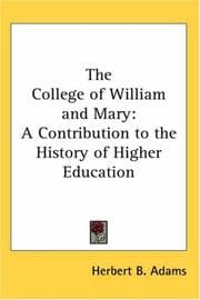 Tapa de The College of William And Mary