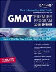 Tapa de Kaplan GMAT 2008 Premier Program