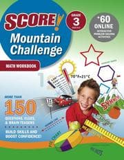 Tapa de SCORE! Mountain Challenge Math Workbook, Grade 3 (Ages 8-9) (Score! Mountain Challenge)