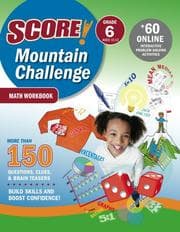 Tapa de SCORE! Mountain Challenge Math Workbook, Grade 6 (Ages 11-12) (Score)