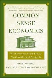 Tapa de Common sense economics