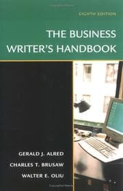 Tapa de The Business Writer's Handbook, Eighth Edition (Business Writer's Handbook)