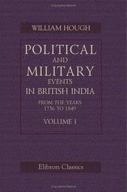 Tapa de Political and Military Events in British India, from the Years 1756 to 1849