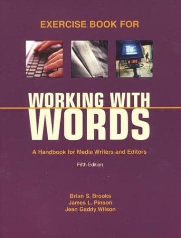 Tapa de Exercise Book for Working with Words