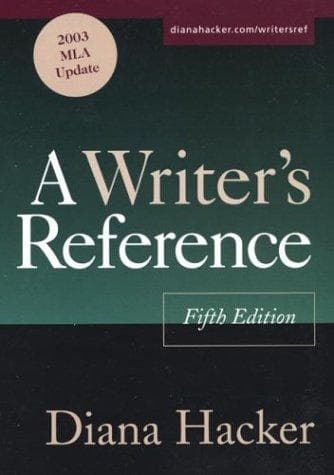 Tapa de A writer's reference