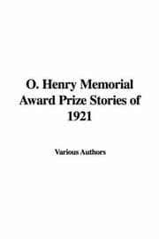 Tapa de O. Henry Memorial Award Prize Stories of 1921