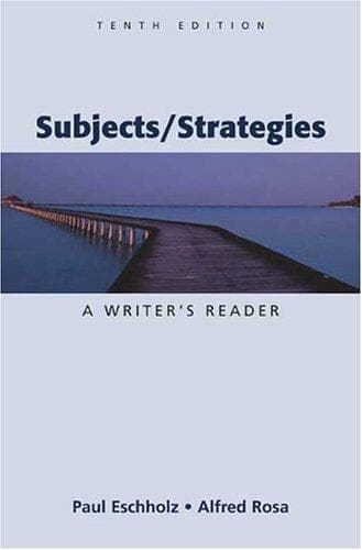 Tapa de Subjects/strategies