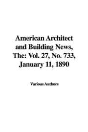Tapa de The American Architect and Building News