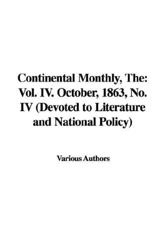 Tapa de The Continental Monthly