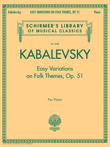 Tapa de Easy Variations on Folk Themes, Op. 51