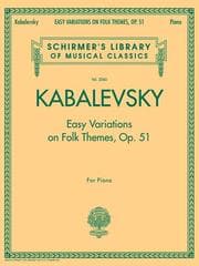 Tapa de Easy Variations on Folk Themes, Op. 51