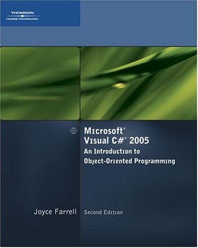 Tapa de Microsoft Visual C# 2005, An Introduction to Object-Oriented Programming