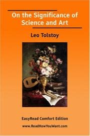 Tapa de On the Significance of Science and Art