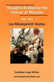 Tapa de Thoughts Evoked by the Census of Moscow 1884 -1885