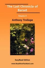 Tapa de The Last Chronicle of Barset Volume II
