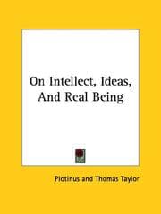 Tapa de On Intellect, Ideas, And Real Being