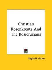 Tapa de Christian Rosenkreutz And The Rosicrucians