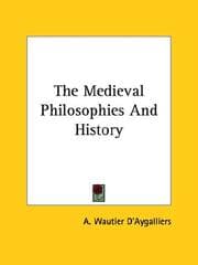 Tapa de The Medieval Philosophies And History