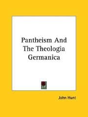 Tapa de Pantheism And The Theologia Germanica