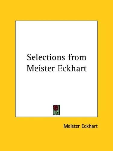 Tapa de Selections from Meister Eckhart