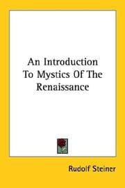 Tapa de An Introduction to Mystics of the Renaissance