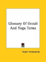 Tapa de Glossary Of Occult And Yoga Terms