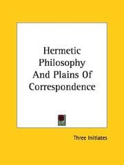 Tapa de Hermetic Philosophy And Plains Of Correspondence