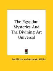 Tapa de The Egyptian Mysteries And The Divining Art Universal